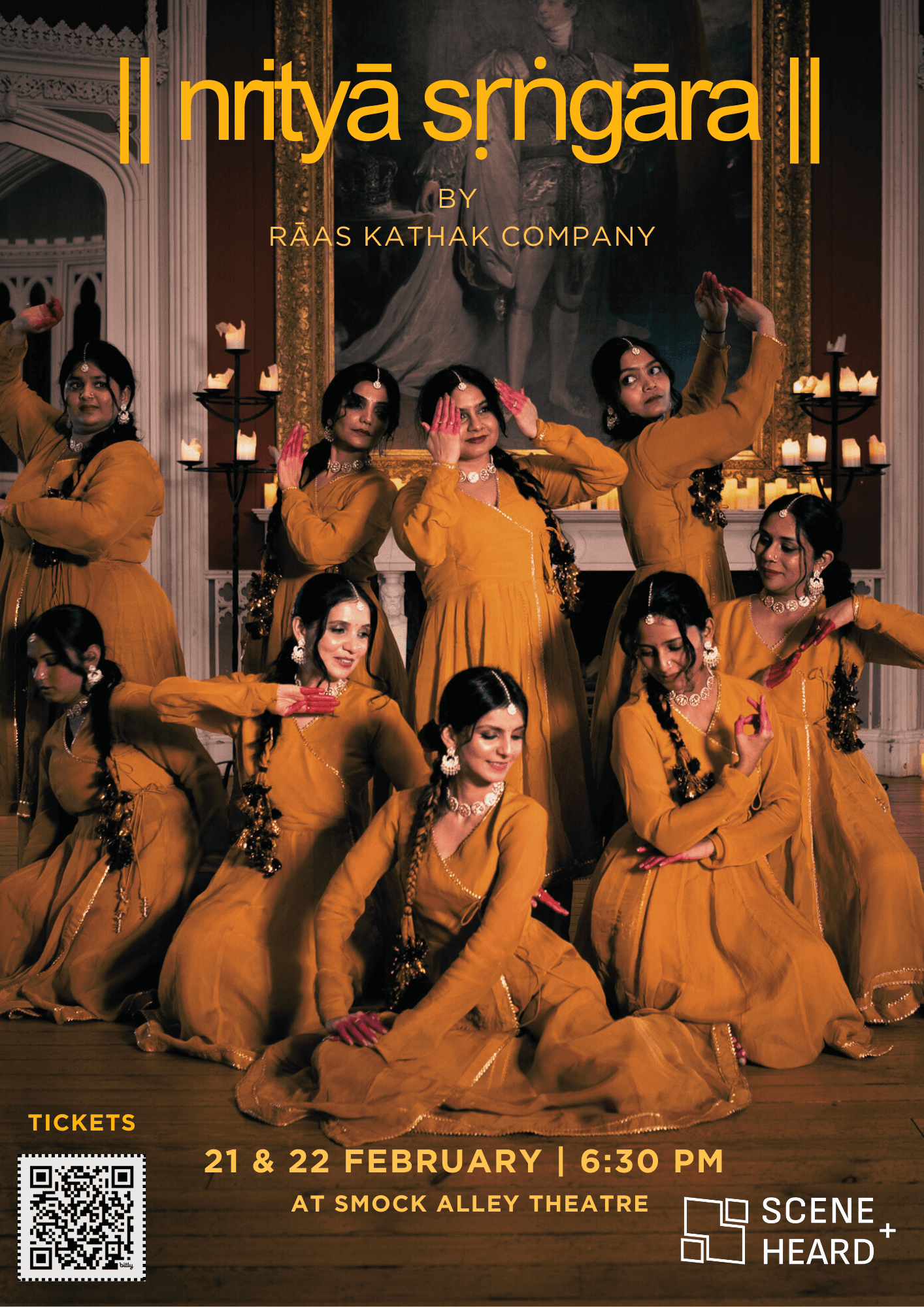 Nritya Srngara poster — Rāas Kathak Company at Smock Alley Theatre